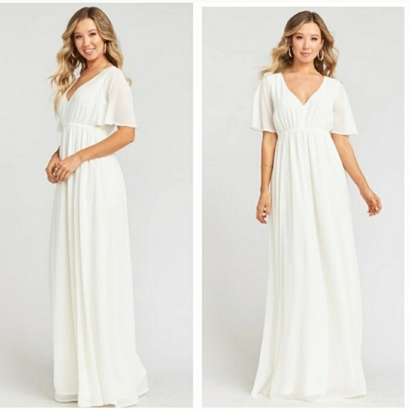 Show Me Your MuMu Dresses & Skirts - Ivory Bridesmaid Dress Milkmaid Elegant Show Me Your Mumu SMALL